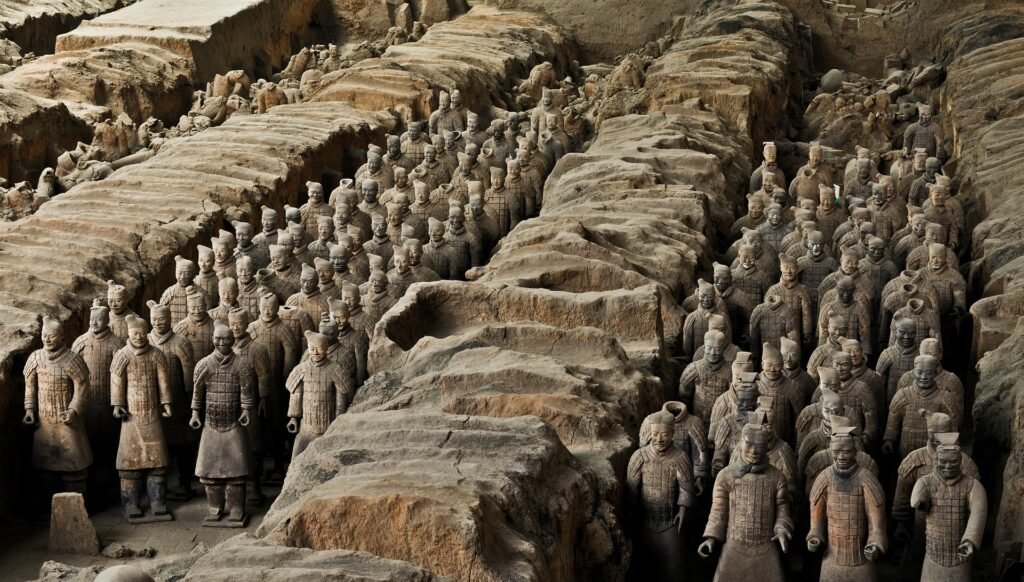 Terracotta Army sculptures in Xi'an, China