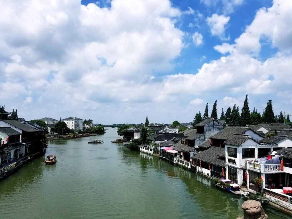 Zhujiajiao Ancient Town is a typical water town in the China’s Jiangnan region