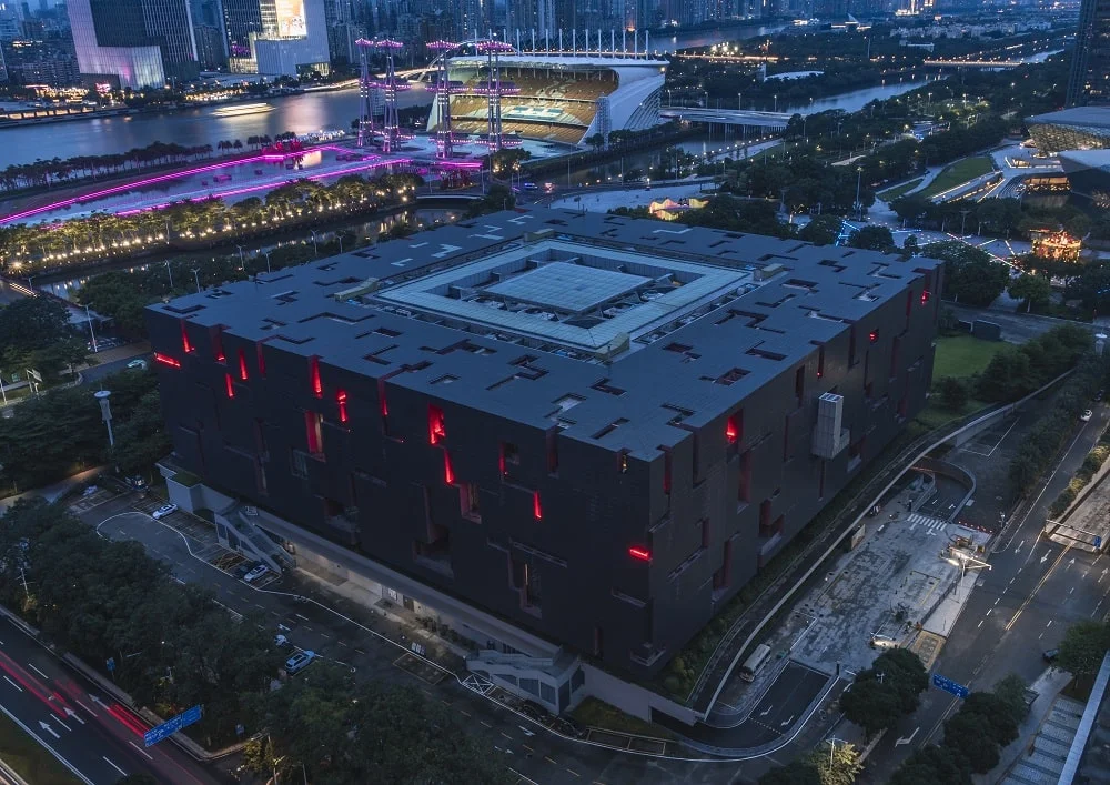 Aerial view of the top floor of Guangdong Provincial Museum