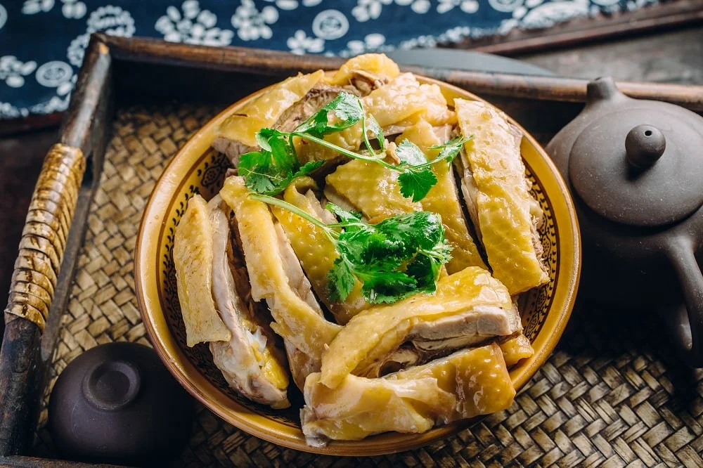 White cut chicken, one of Guangzhou's traditional signature dishes