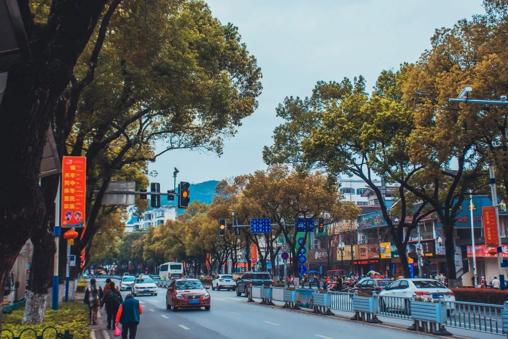 Street view photography of a road in Guilin