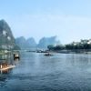 A small boat was sailing on the Li River - 150