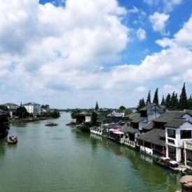 Zhujiajiao Ancient Town is a typical water town in the China’s Jiangnan region